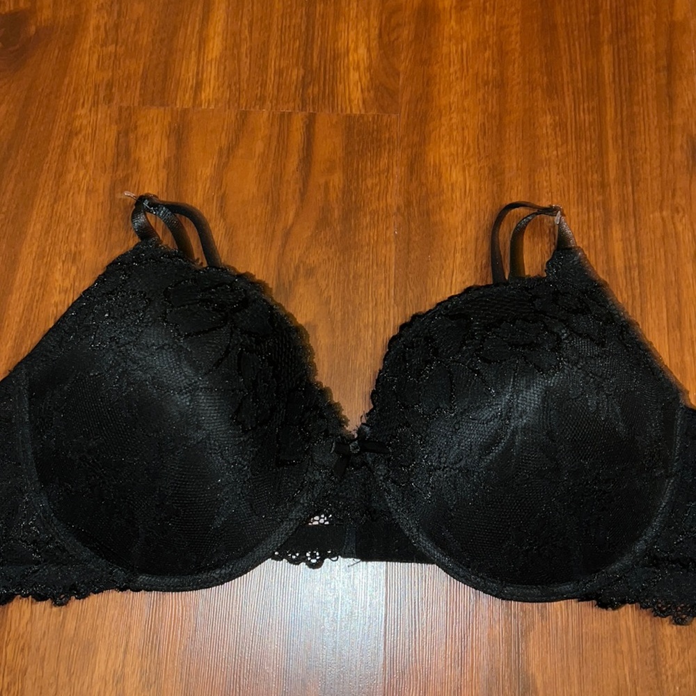Black Lace Padded Bra